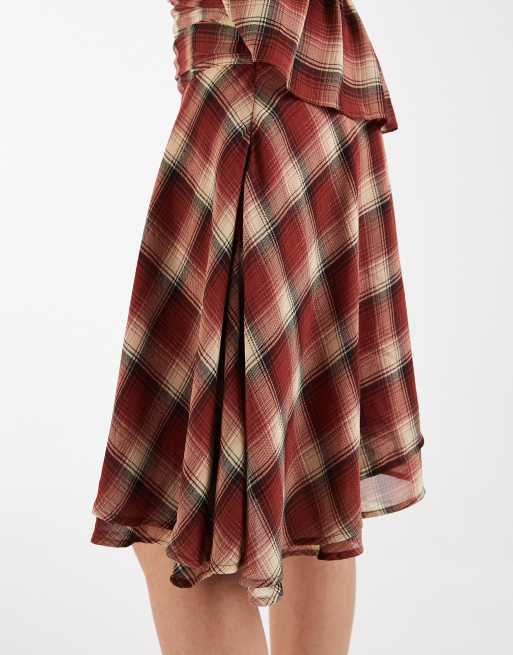 Bronze Snake Marlie midi skirt in red - part of a set, 5 of 5