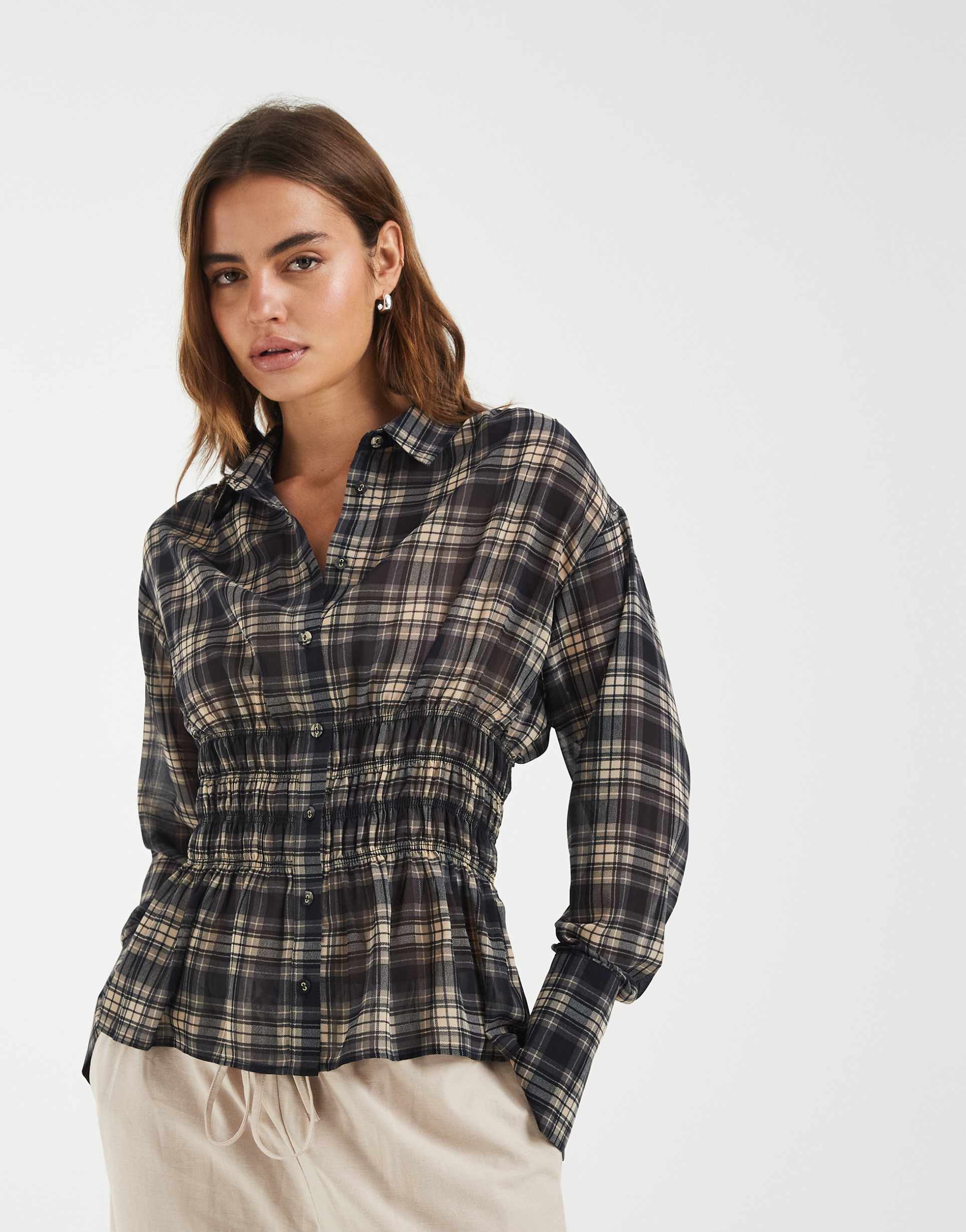 bronze snake soho shirt in dark gray