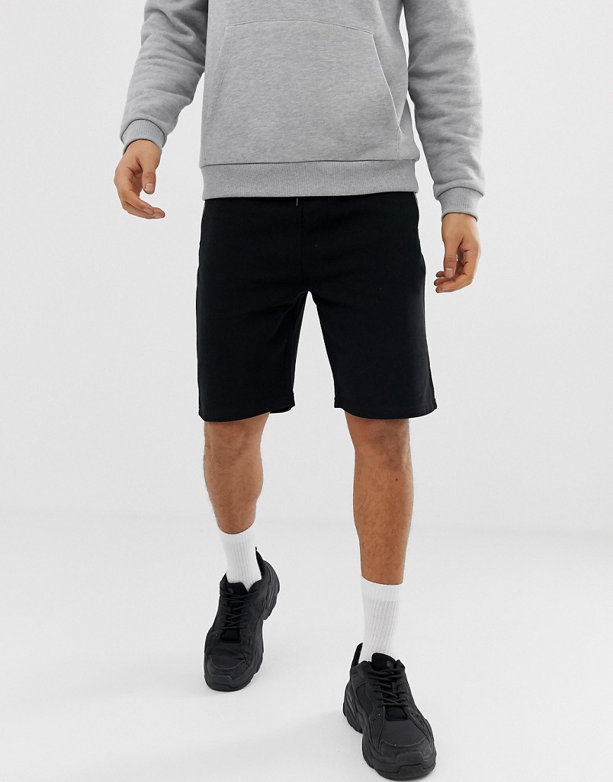 Brooklyn Cloth – Shorts med fickor med dragkedja-Svart