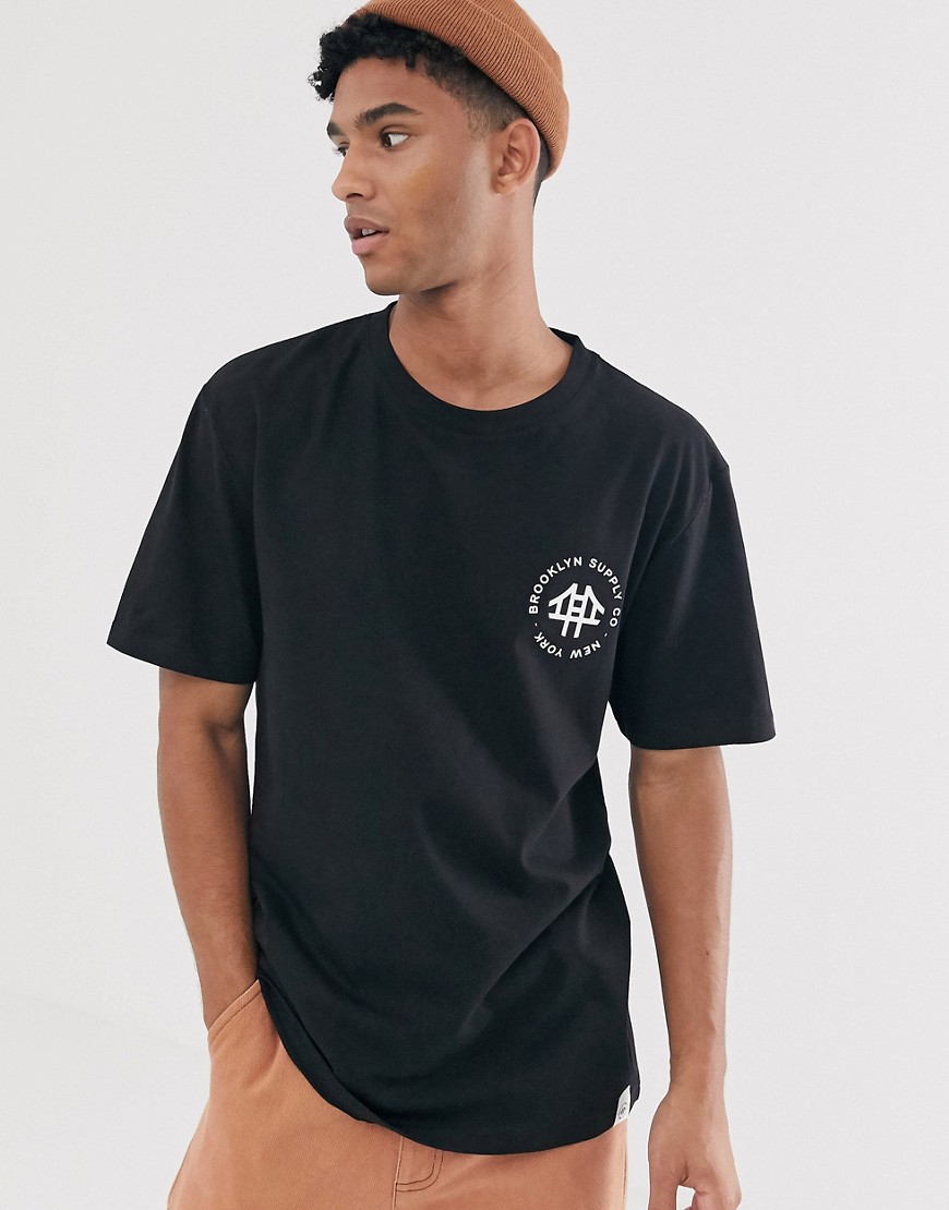 Brooklyn Supply Co - Oversized T-shirt met logo in zwart