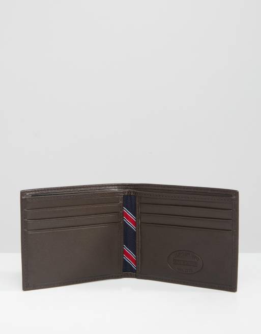 Brun tegnebog i læder i smalt billfold design fra Tommy Hilfiger Eton, 4 af 4