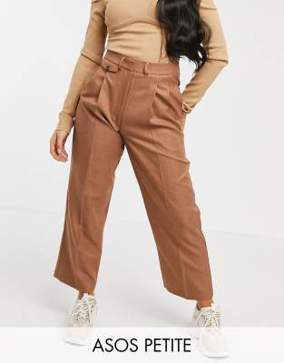 Брюки для миниатюрных Брюки в винтажном стиле ASOS DESIGN Petite-Коричневый цвет