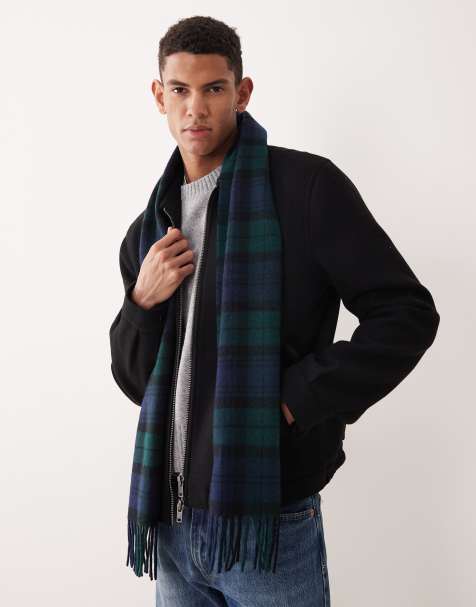 Bufanda a cuadros escoceses negros y verdes de Polo Ralph Lauren - view 1