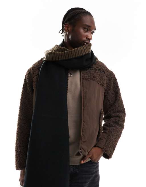 Bufanda a cuadros reversible tipo manta de ASOS DESIGN