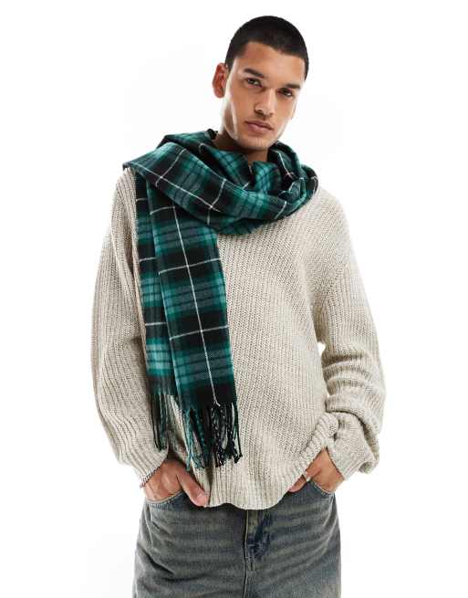 Bufanda a cuadros verdes y negros de Dickies, 3 de 4