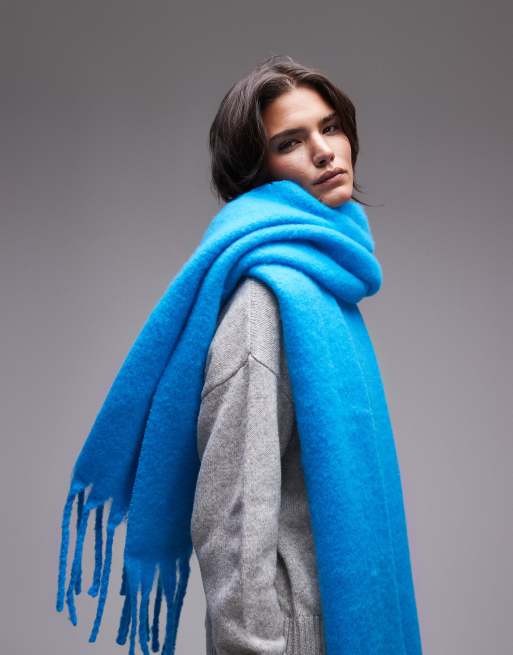 Bufanda azul luminoso tipo manta Sydney de Topshop