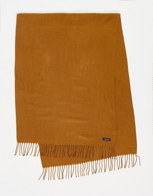 Bufanda color camel de tejido liso de Jack & Jones  
