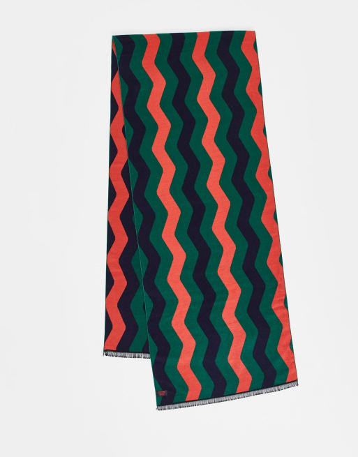 Bufanda extragrande con estampado en zigzag de Devil's Advocate
