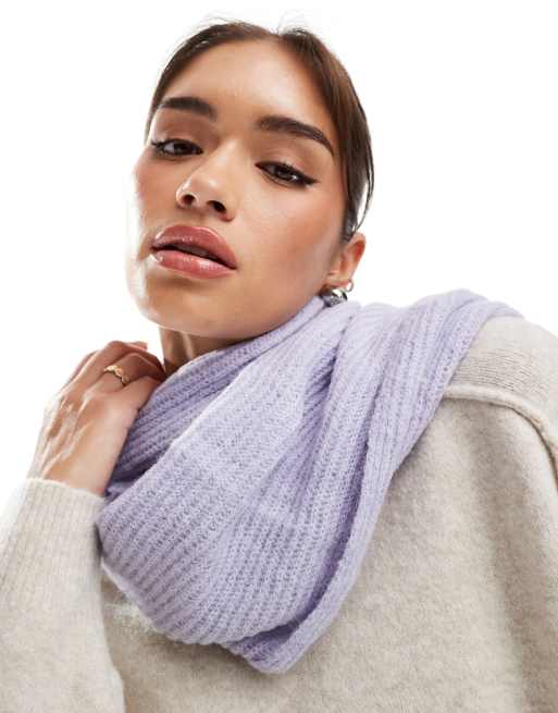 Bufanda lila de canalé de Vero Moda, 2 de 4