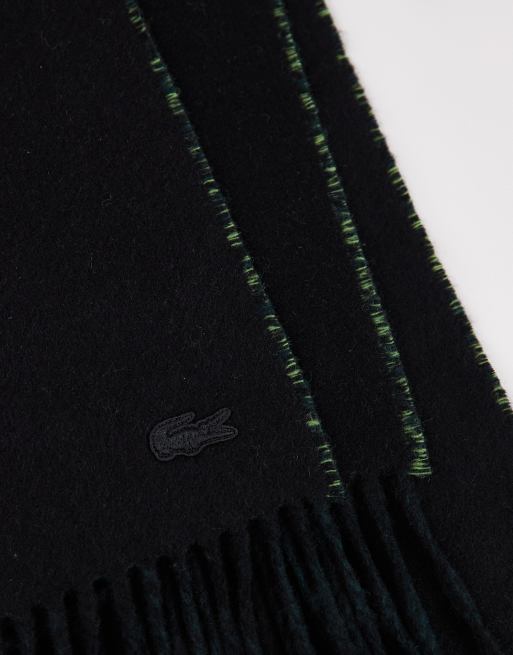Bufanda negra con logo de Lacoste, 2 de 3