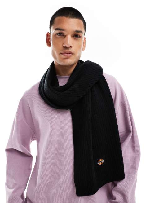 Bufanda negra de punto de Dickies, 3 de 4
