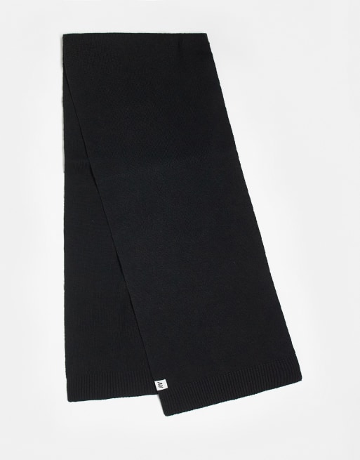 Bufanda negra unisex de punto de arroz de Reclaimed Vintage (parte de un conjunto)