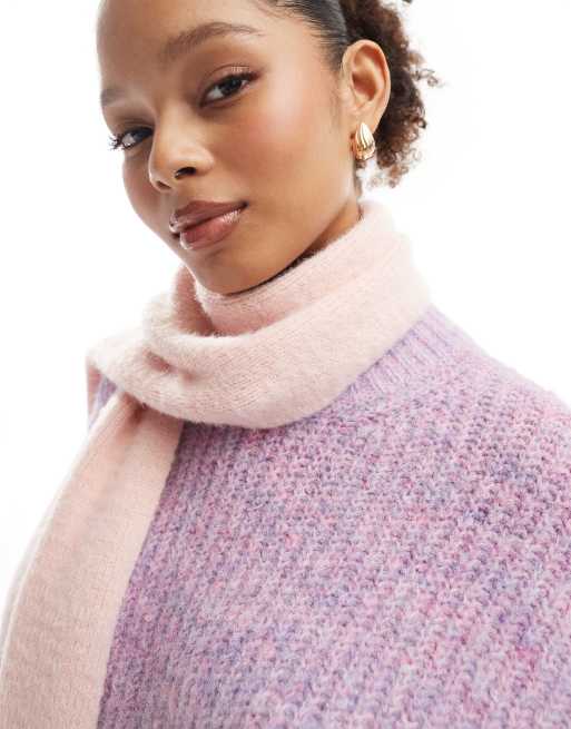 Bufanda rosa pastel de punto mullido de Cotton On, 4 de 4