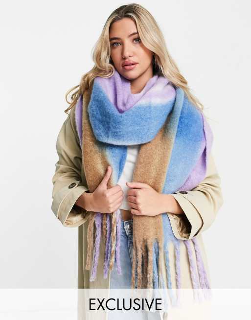 Bufanda supersuave con diseño tie dye en tonos pastel exclusiva de My Accessories London