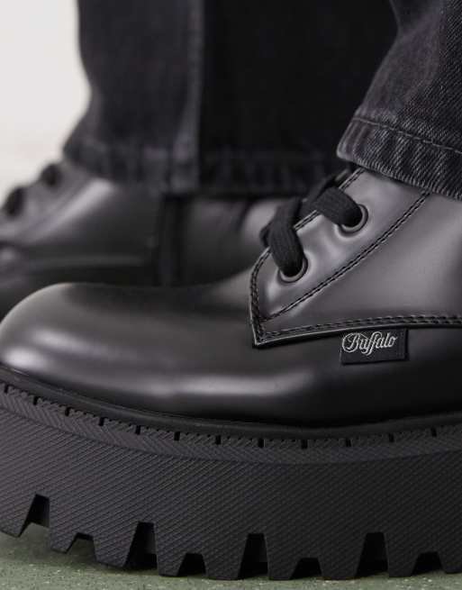 Buffalo Asp lace-up boots in black, 3 of 4