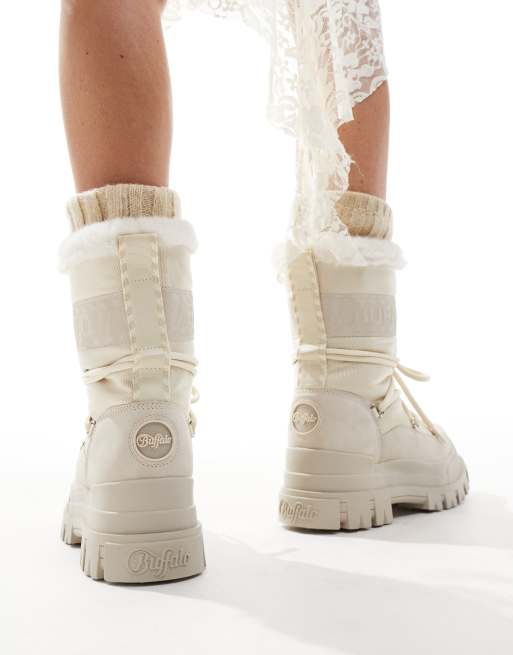 Buffalo Aspha blizzard boot in cream, 2 of 4