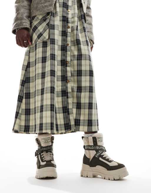 Buffalo Aspha Bottines en imitation peau de mouton Beige ASOS