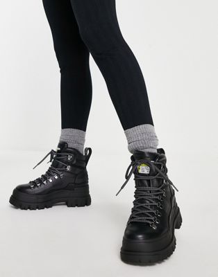Buffalo Aspha Hike lace up boot in black