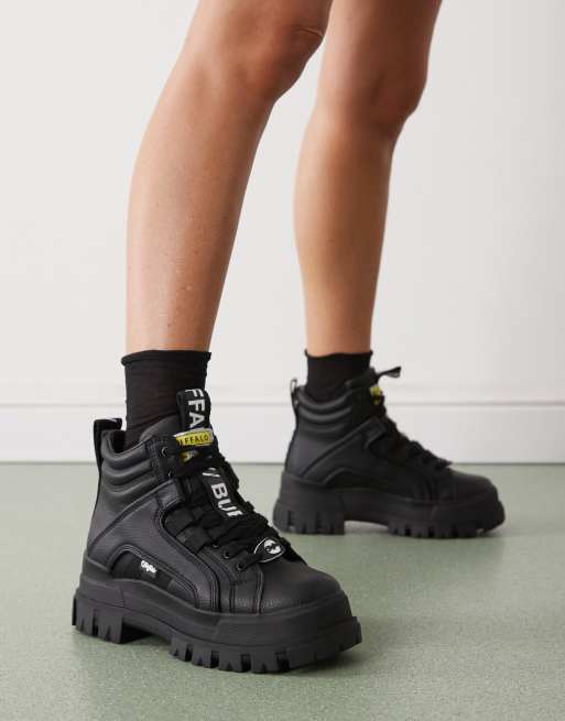 Buy Buffalo Aspha Lace Up Hi in black in the BUFFALO® Shop