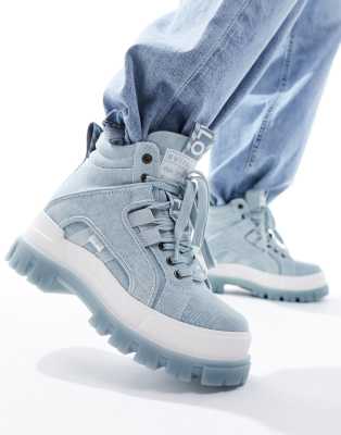 Buffalo Aspha Nc Mid Damen-Stiefel – Vegan, Mit Memory Foam, In Trendigen Pastellfarben