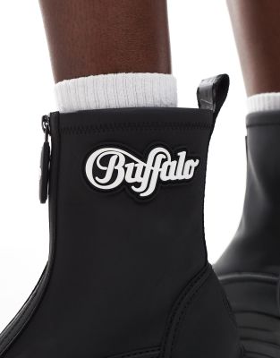 Buffalo Aspha Rain Zip Up Boot In Black