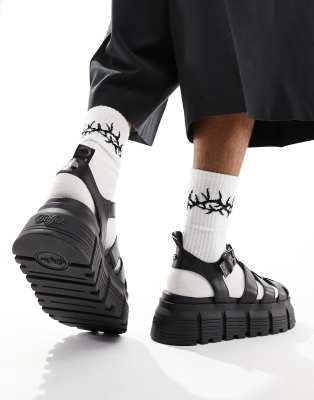 Buffalo Ava Fisher Sandals In Black