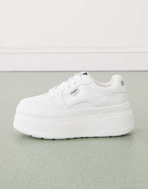 BUFFALO Besu 厚底 プラットフォーム スニーカー ホワイト 26.5 Buffalo Besu chunky sneakers in white | ASOS