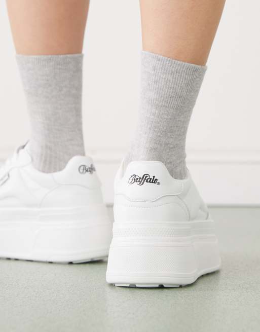 Buffalo Besu chunky sneakers in white | ASOS