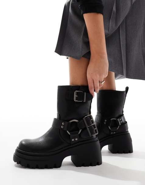 Buffalo biker boot in black - view 1