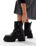 Buffalo biker boots in black