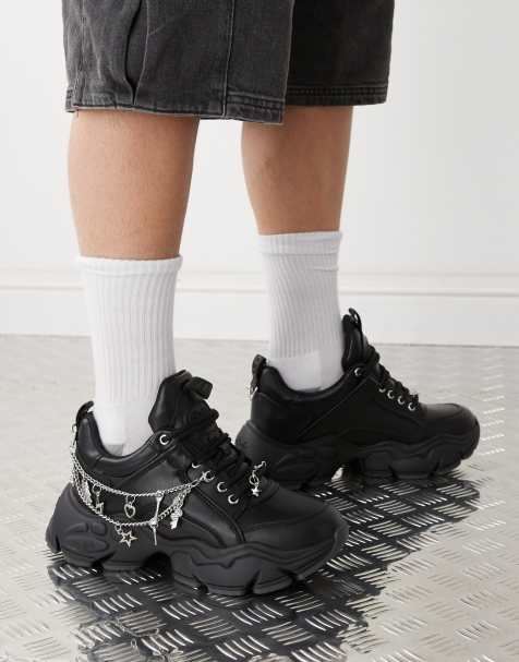 Buffalo - Binary - Stevige schoenen met hangertjes in zwart - view 1