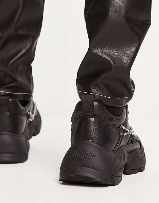 Buffalo - Binary - Veganske sneakers med chunky sål og kæde i sort  , 2 af 4
