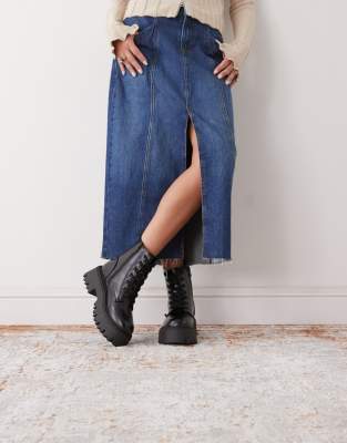 Buffalo - Bottes à lacets - Noir