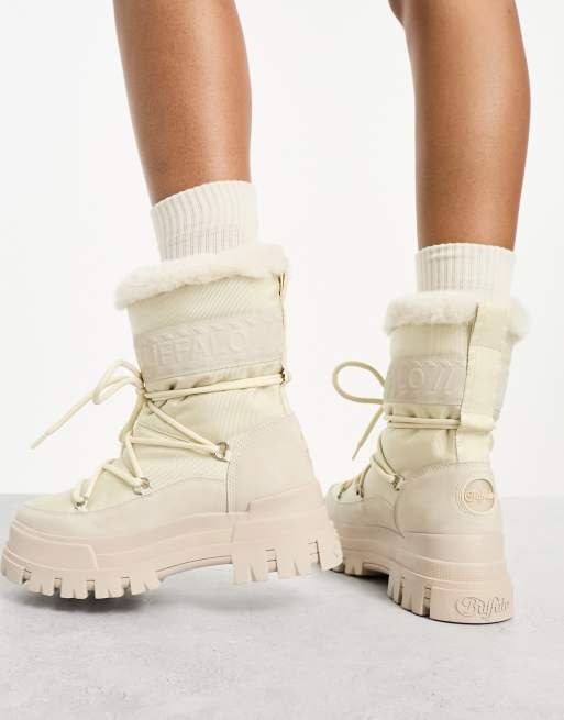 Buffalo Bottes de neige en imitation cuir Cr me