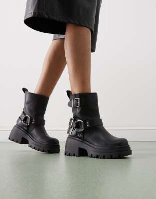 Buffalo - Bottes style motard - Noir