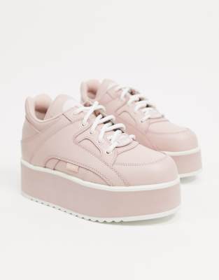 leather flatform trainers