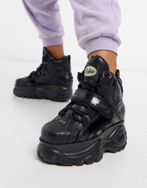 asos design alton leather lace up boots in black