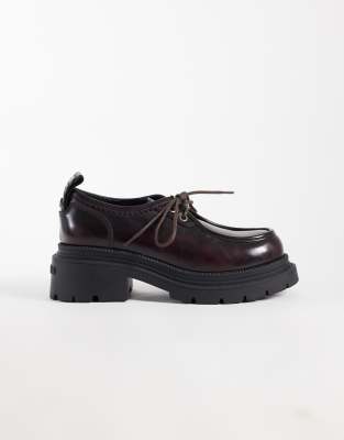 Buffalo Chunky Lace-up Shoes In Brown