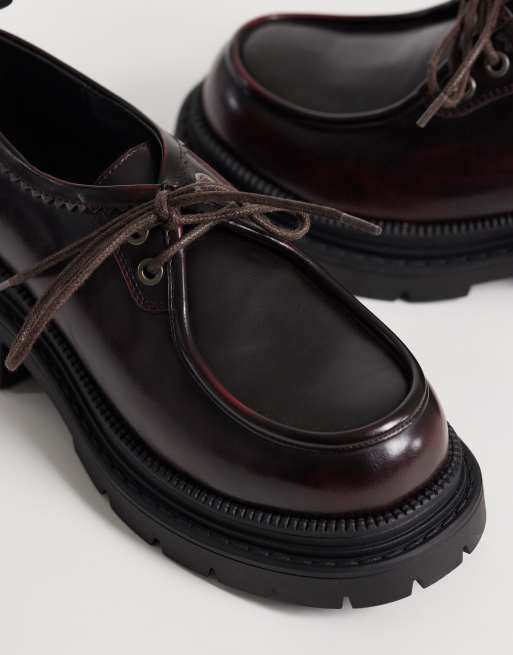 Buffalo Chunky lace-up shoes in cherry red, 3 of 4