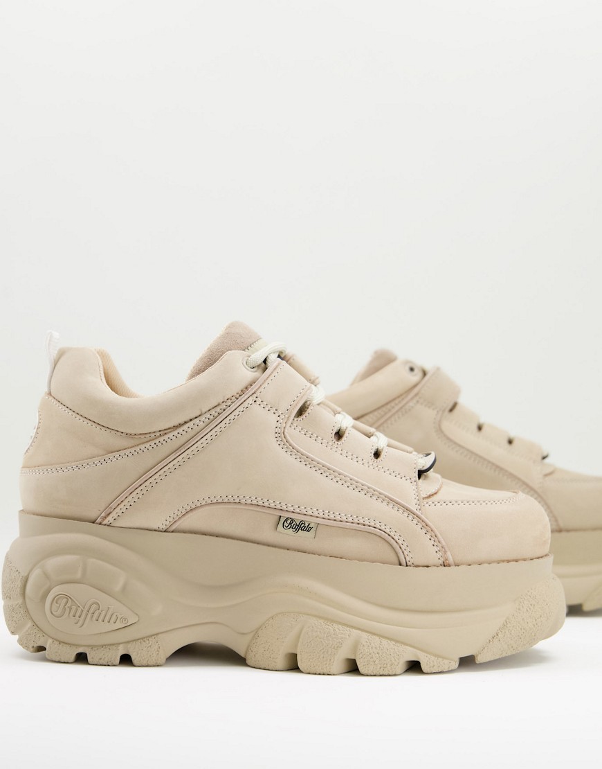 Buffalo - Classic - Beige sneakers med chunky sål-Neutral