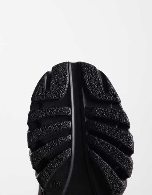 Buffalo Classic leather platflorm trainers in black , 4 of 5