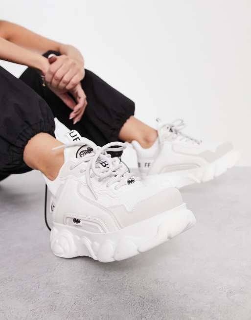 Buffalo Scarpe Donna Cld Chai Sneaker Platform Ecopelle White/Silver