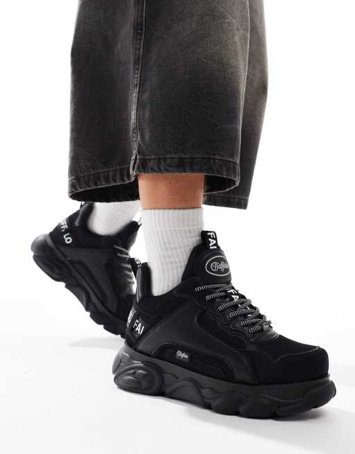 Buffalo Cloud Chai chunky sneakers in black | ASOS