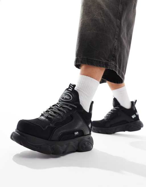 Buffalo cloud chai chunky sneakers in black