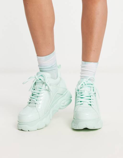 Buffalo Cloud chai platform trainers in mint patent