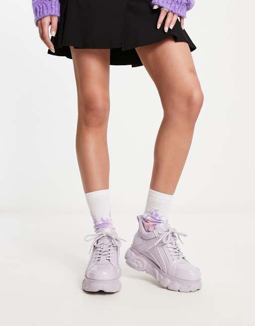Buffalo - Cloud Chai - Sneakers con plateau viola verniciate vegan-friendly , 2 di 4