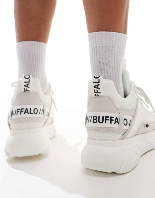 Buffalo Cloud Chai Sneakers met dikke zool in wit