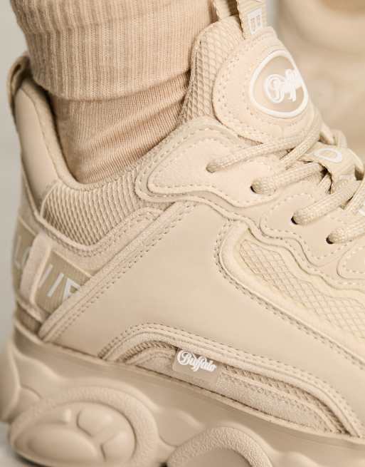 Buffalo - Cloud Chai - Sneakers van imitatieleer met plateauzool in crème, 4 van 4