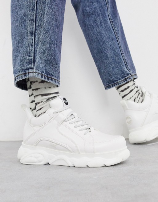 Buffalo cloud chunky sole trainers in white