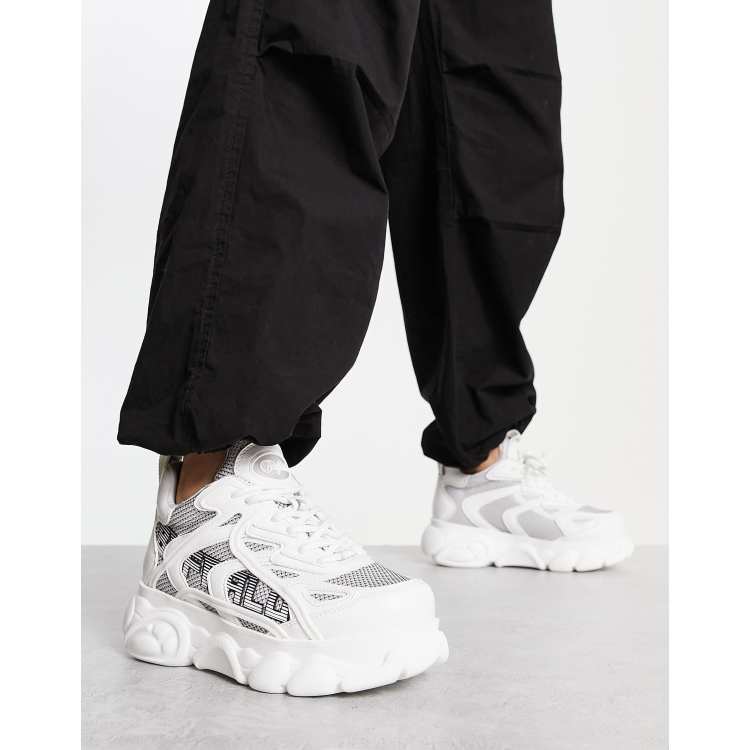 Buffalo Cloud Grid platform trainers in white | ASOS